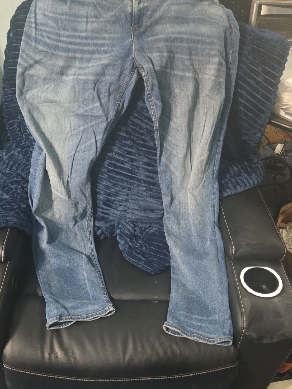 Hudson Jeans Light Blue Denim with Tan Topstitching